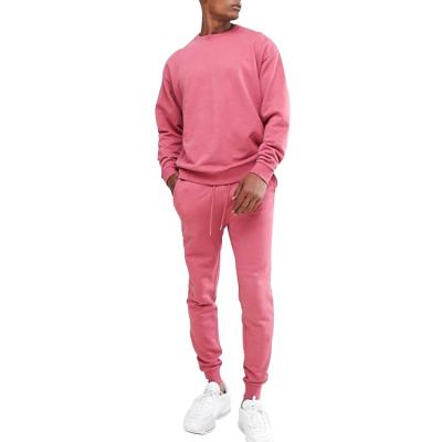 China Fashionable Custom Made Pink Mens Tracksuits Fashion Top Terry Sweatsuit Breathable Hoodies Mens Tracksuit French Jogging Sweatshirts Men for sale