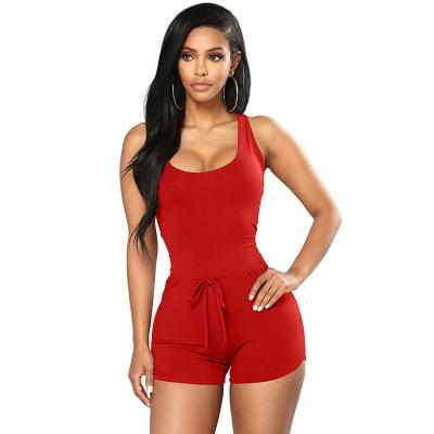 China Wholesale Fashion Breathable Feminine One Piece Rompers Women Casual Solid Bodycon Jumpsuit for sale