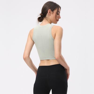 China Custom Crop Yoga Shirts Top Women's White Logo Shirt Running Gym Apparel Fitness Clothing Workout Activewear Breathable for sale