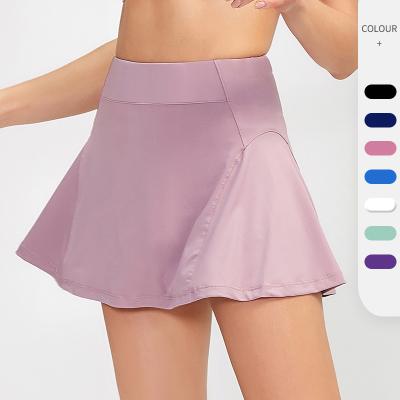 China Breathable Women's Basic Slip Bike Fitness Running Skirts Compression Workout Yoga Shorts Tennis Golf Split Skirt for sale