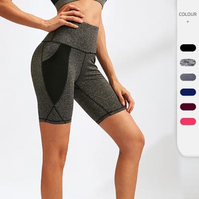 China New Arrival Breathable Custom Shorts Yoga Pants Lady Women Yoga Pants Waist Fitness Womens High Compression Sportswear With Pockets for sale