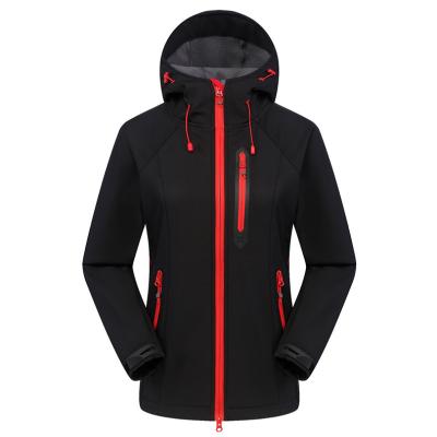 China Good Quality Polyester Breathable Hooded Function Outdoor Breathable Waterproof Jacket With Hood For Women for sale