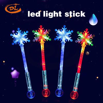 China Switch On Magic LED Stick Christmas Party Gifts Led Stick Fairy Light Led Glow Snowflake Stick for sale