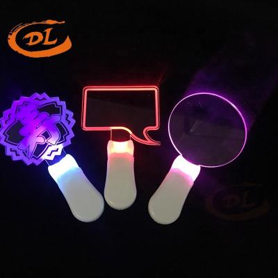 China Custom Party Magic Wand Multy Acrylic Light Up Laser Magic Wand Acrylic Butterfly Custom Logo Led Stick Handle Part for sale