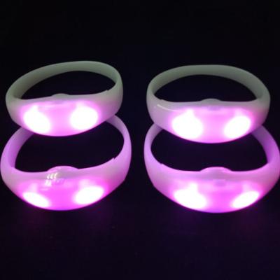 China Remote Control Party Suppies Shenzhen LED Wristbands With Logo Led Flashing Wristband for sale