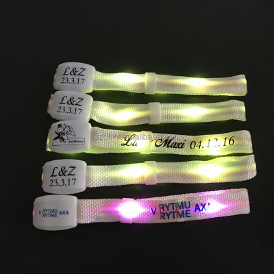 China Custom Custom Custom LED Wristband LED Flashing Remote Control Wristbands For Event Party for sale