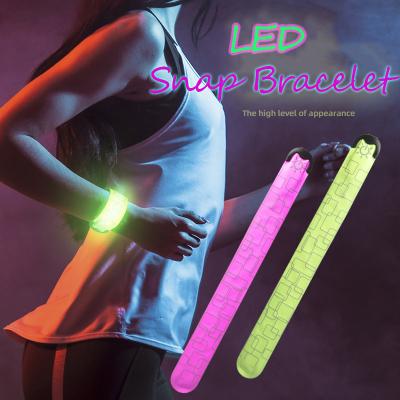 China ABS Led Flash Bracelets Led Nylon Bracelet Bangle Wedding Gift Flashing Bracelets for sale