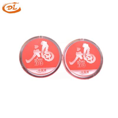 China LED Flasher Free Sample DLWY Custom Design 5cm Round LED Flasher Badge for sale