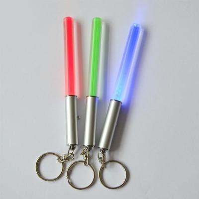 China Mini Plastic Acrylic Led Japanese Glow Key Chain Lightstick Team Cheer Props Custom Green Mini Saber for sale