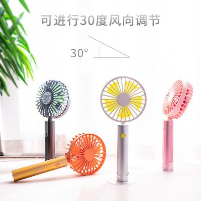 China Mini Portable Handheld Rotary Fan Portable Electric Folding Mini Pocket Fan USB Handle Rechargeable Fan for sale