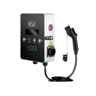 China US J1772 wallbox 32A 22kw AC wallbox 32A 22kw ev car charger station 16A 11KW ac charging station ac type 1 smart wall mounted dual use fast charger for sale