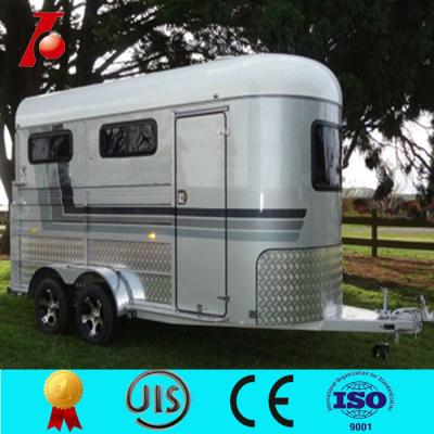 China Galvanized2 horse floats,luxury travel trailer for sale