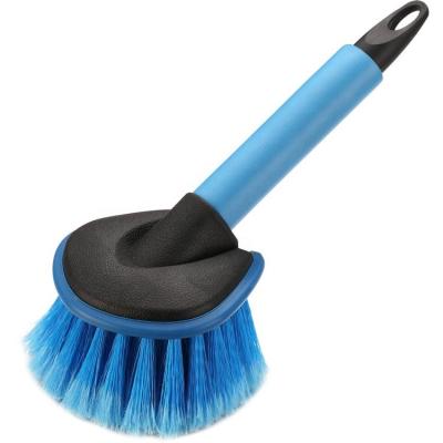 China High Quality Pp+pvc Car Wheel Cleaning Brush Bristle Car Wheel Rim Tire Wash Brush Soft Cleaning Tool for sale