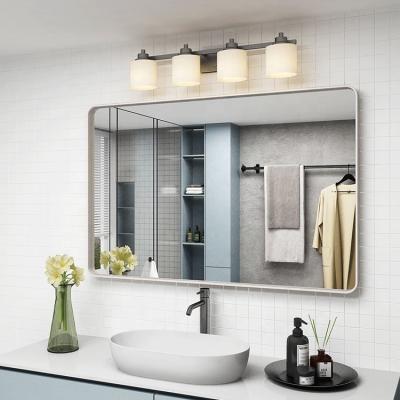 China high clear reflection & Warp Does Not Shape Decor Hotel Bathroom Vanity Wall Mirror Square Mirror For Bathroom With Aluminum Frame for sale