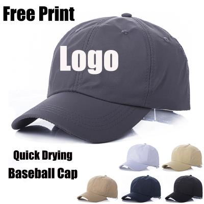 China COMMON free custom LOGO! 2022 summer new outdoor waterproof fishing baseball cap simple quick-drying baseball caps men for women for sale