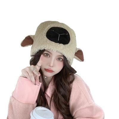 China COMMON Winter Sweet and Cute Lambswool Lamb Ears Warm Cold Hat for sale