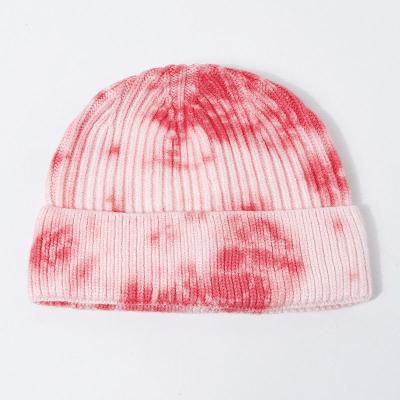 China breathable & Waterproof High Quality Logo Printing Gradient Color Cheap 5 Colors Winter Beanies Knit Beanie Hat For Men Women for sale