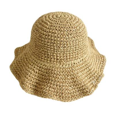 China 2022 Character Wholesale Women's Sun Sombreros Hat Straw Paper Summer Lady Plain Sun Floppy Hats for sale