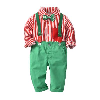 China Wholesale Anti-Shrink Autumn Winter Baby Boys Christmas Long Sleeve Two-Piece Suit for sale