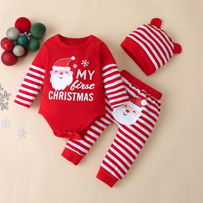 China 2020 Autumn Baby Children Christmas Long Sleeve Three-piece Suit Anti-Shrinkage for sale