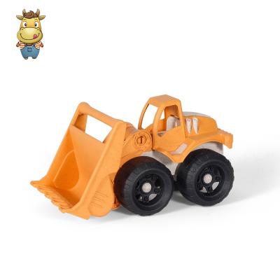 China PP+Wheat Straw BSCI Wheat Straw Construction Cartoon Plastic Small Car Truck Toys for sale