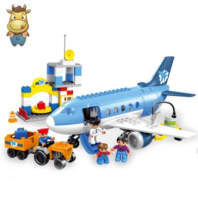 China Toy Factory Direct Sale Aviation Airliner Model Toy Set Assembly Plastic Building Blocks For Kids Toys for sale