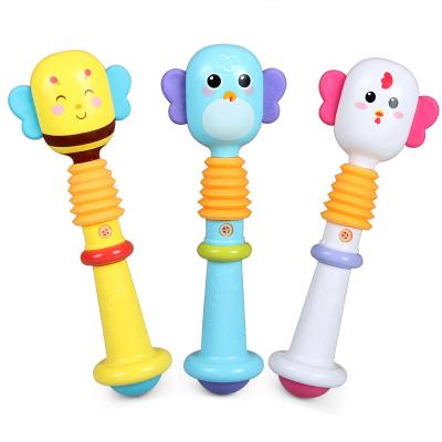 China Safety Hand Bells Set Funny Cute Shaking Baby Clappers Toy For Baby for sale