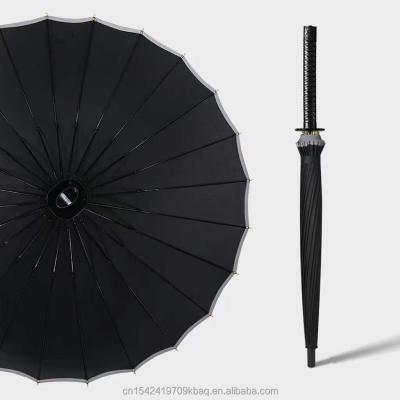 China Large Semi Automatic Umbrella Man Windproof Minimalist Japanese Samurai Long Umbrella Men's And Women's Business Umbrellas Paraguas for sale