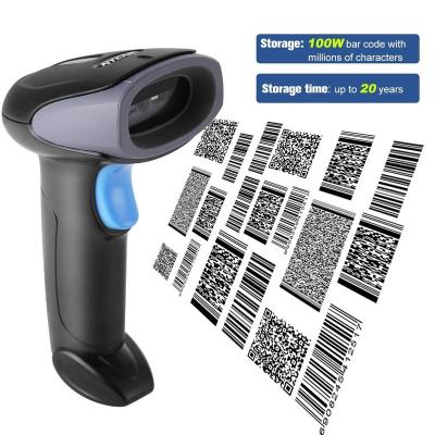 China Cheapest Price 1D 2D Restaurant Nyear QR Code USB Wired Wireless Handheld Barcode Reader Barcode Scanner for sale