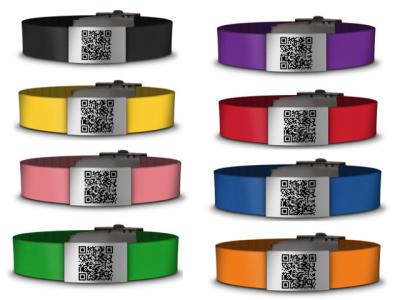 China Medical silicone qr bracelet /id bracelet /silicone wristbands with custom color logo for sale