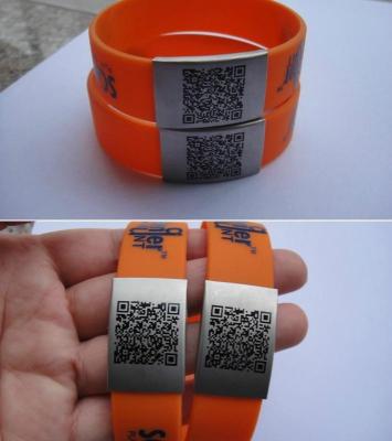 China Custom Color Sport ID Medical ID Bracelet with QR code,Cheap price from China for sale