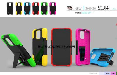 China Top quality PC+silicone T kickstand mobile phone case, protect your phone very well for sale