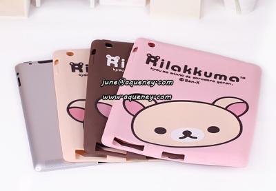 China New arrival Rilakkuma soft silicon shell case for ipad 2, good quality soft case for Ipad2 for sale