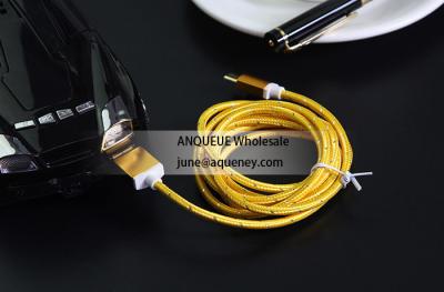 China Colorful 1.5m USB 2.0 Nylon Braided Micro USB Cable For Samsung Android Mobile Phone for sale