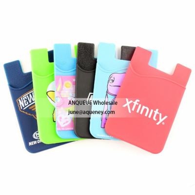 China 2020 Silicone Phone Wallet Smart Mobile Pocket with your custom imprint for sale