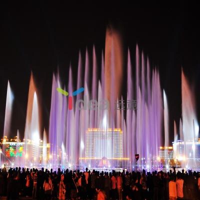 China Computer Control Modern Outdoor Programmable Music Dancing Water Fountain with DMX Multicolor LED for sale