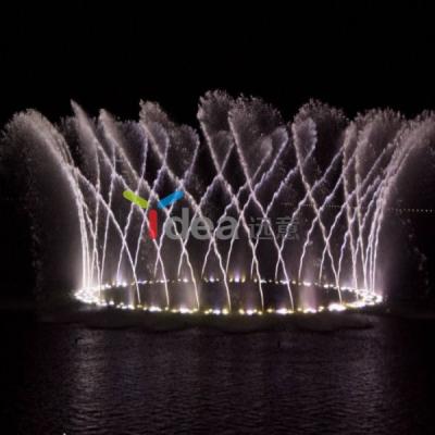 China Stainless Steel Fountain Straight Shot Floating Large Outdoor Water Fountains Lake Night Show for sale