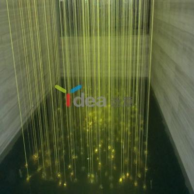 China Easy Installation And Control Ad Digital Water Curtain Water Fountain Indoor Glass Waterfall Feature for sale