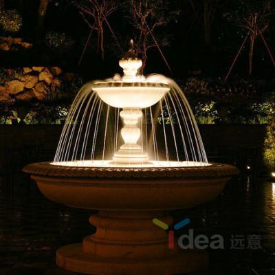 China European Style Outdoor Garden Hotel Square Sculpture Fountain , Marble Water Fountain for sale