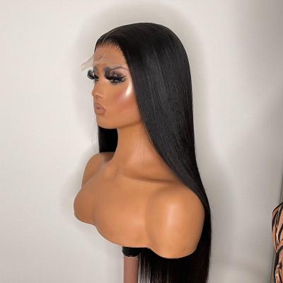 China Best Selling Peruvian Natural Hairline Body Wave Full Lace Wig, Long Cuticle Aligned Virgin Hair Wig, 8-28 Inch Full Lace Wig for sale