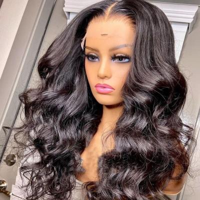 China Body Wave 10a Grade Raw Indian Hair Full Lace Wig, Cheap 30 Inch 13x6 Transparent Lace Frontal Wig, Natural Cuticle Aligned Virgin Hair Wig for sale