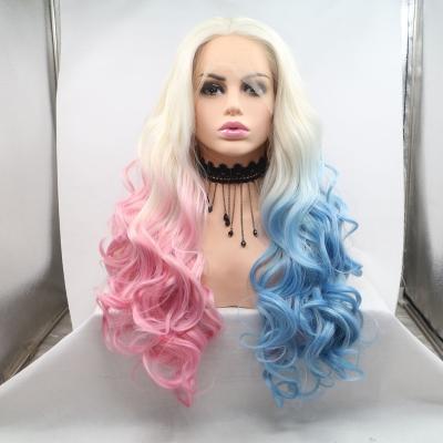 China Body Wave LINDAL C1 C2 Sturdy Synthetic Wigs, Plucked Synthetic Wig, Synthetic Mustache Pink Wig for sale