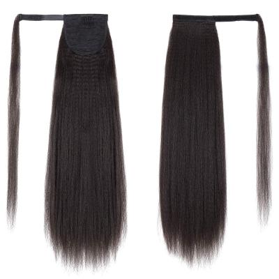 China X-Ring LINDAL 24inch Hair Pieces 1B Black Ready To Board Combs For Cutting On Curly Yaki Wrap Around Long Afro Curly Ponytail Hair Extensions for sale