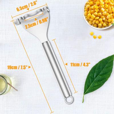 China Viable Corn Peeler, Stainless Steel Corn Thresher Stripper Kernel Cob Peeler Nuovoware Cutter with Ergonomic Handle, Silver for sale