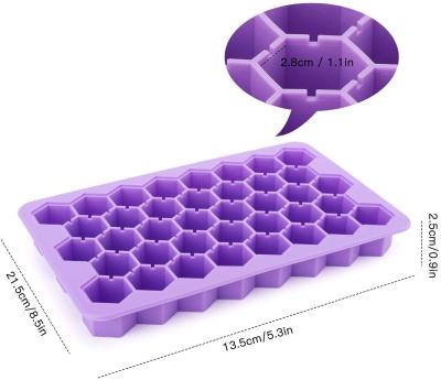 China Sustainable Wholesale 2-Pack Ice Cube Trays With Totally Removable 76-Ice Pop And No-Spill Lid For Kids Family DIY Popsicle, Purple for sale