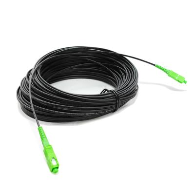 China Pre-connectorized FTTH Project Drop Cable Patch Cord FTTH G657A Terminated Flat Patch Cord for sale