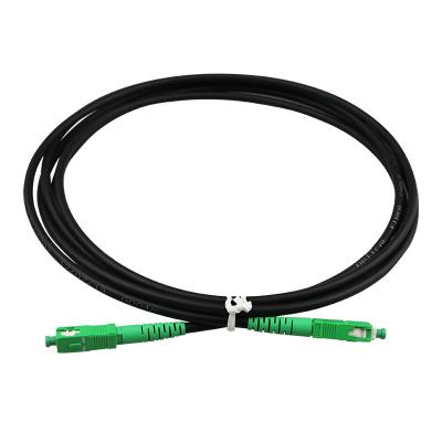 China CATV/FTTP/Net EPON Drop Cable 9/125 Single Mode Patch Cord With SC/UPC Conector Fibra Optica Black Patch Cord for sale