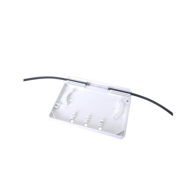 China 0.9mm FTTH Drop Cable Box 3 Core Fiber Optic Protection Splicing Box for sale