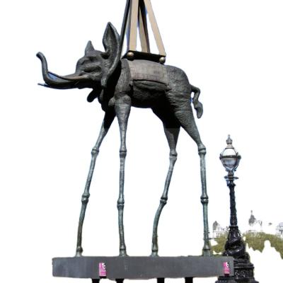 China Triumphant Salvador dali elephant sculpture Europe famous bronze dali statue elephant sculpture replica for sale