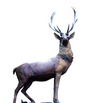 China Europe Elks Bronze Statue For Sale Plaza Decoration Customized Design for sale